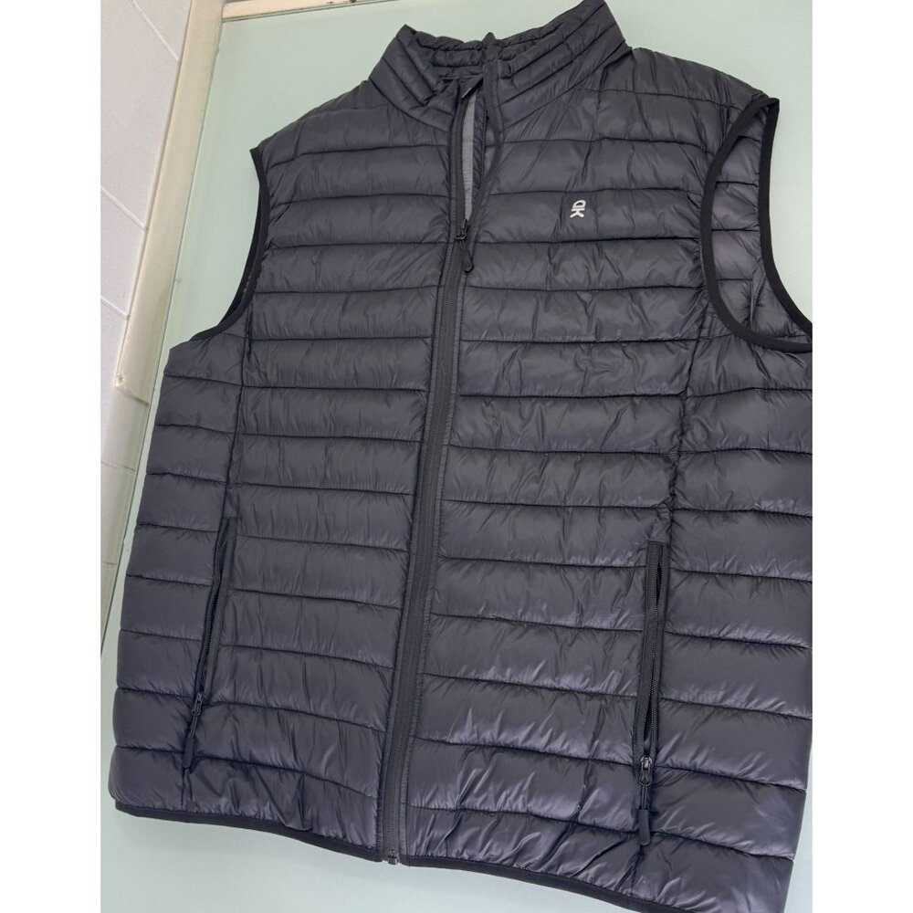 Little Donkey Andy DK Puffer Vest Jacket Mens XL Black Sleeveless Full Zip Nylon